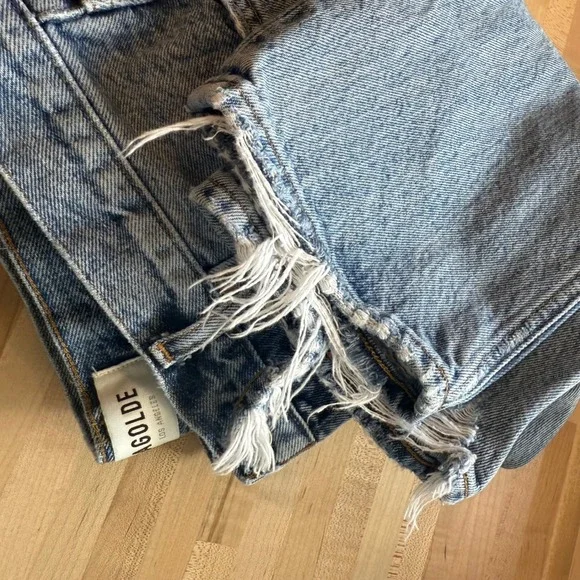 AGOLDE Riley Los Angeles Denim Jeans Womens Size 29 Distressed Light Wash